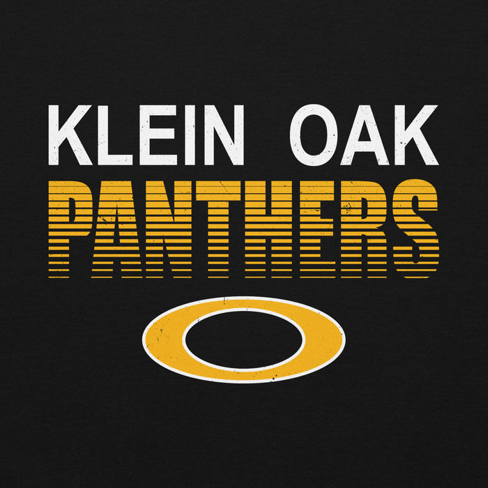 Close-up view of Klein Oak High School Panthers Black Classic Unisex Hoodie 024