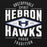 Close-up view of Hebron High School Hawks Black Classic Unisex Hoodie 210