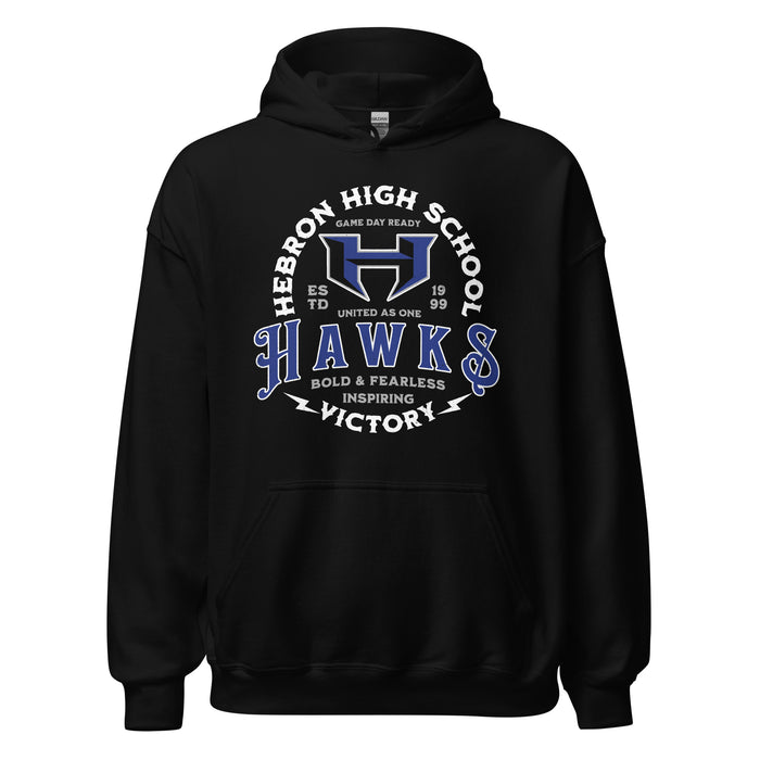 Hebron High School Hawks Black Classic Unisex Hoodie 206
