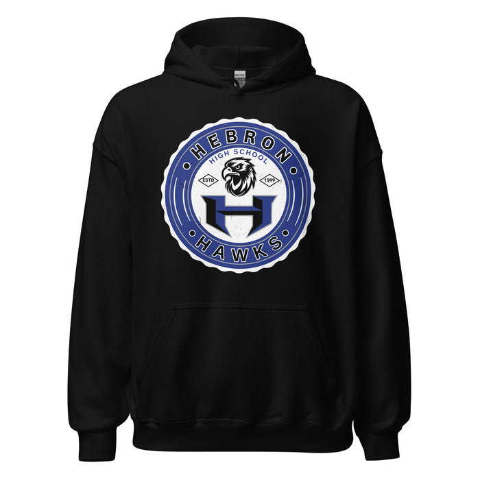 Hebron High School Hawks Black Classic Unisex Hoodie 216
