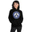 Woman wearing Hebron High School Hawks Black Classic Unisex Hoodie 216