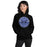 Woman wearing Hebron High School Hawks Black Classic Unisex Hoodie 239