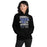 Woman wearing Hebron High School Hawks Black Classic Unisex Hoodie 232