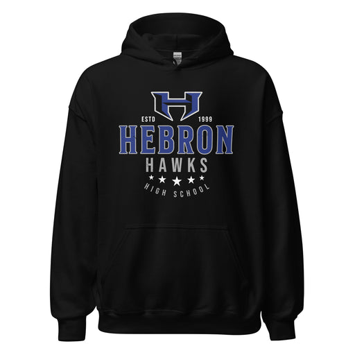 Hebron High School Hawks Black Classic Unisex Hoodie 217