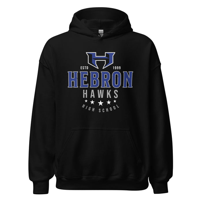 Hebron High School Hawks Black Classic Unisex Hoodie 217