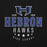 Close-up view of Hebron High School Hawks Black Classic Unisex Hoodie 217
