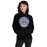 Woman wearing Hebron High School Hawks Black Classic Unisex Hoodie 220