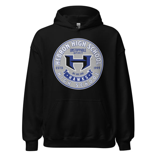Hebron High School Hawks Black Classic Unisex Hoodie 215