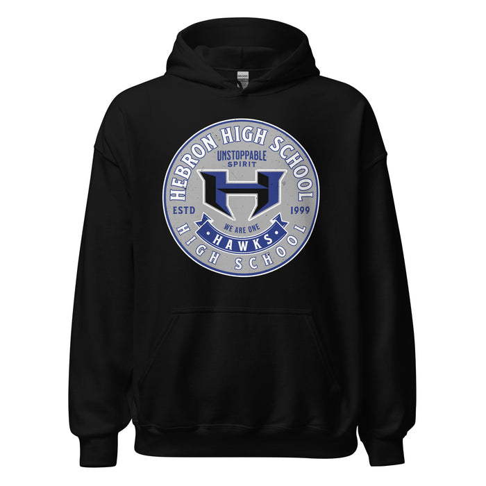 Hebron High School Hawks Black Classic Unisex Hoodie 215