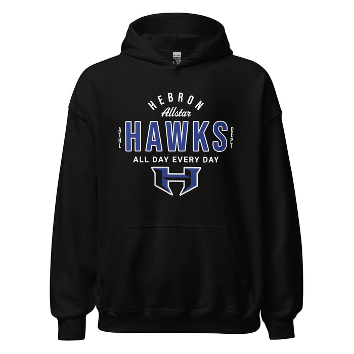 Hebron High School Hawks Black Classic Unisex Hoodie 040