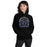 Woman wearing Hebron High School Hawks Black Classic Unisex Hoodie 208