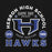 Close-up view of Hebron High School Hawks Black Classic Unisex Hoodie 208