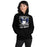 Woman wearing Hebron High School Hawks Black Classic Unisex Hoodie 205