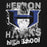 Close-up view of Hebron High School Hawks Black Classic Unisex Hoodie 205