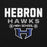 Close-up view of Hebron High School Hawks Black Classic Unisex Hoodie 003