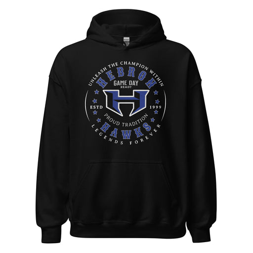 Hebron High School Hawks Black Classic Unisex Hoodie 214