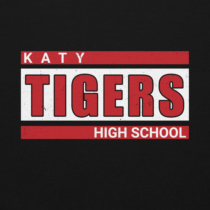 Close-up view of Katy High School Tigers Black Classic Unisex Hoodie 098