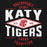 Close-up view of Katy High School Tigers Black Classic Unisex Hoodie 210