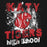 Close-up view of Katy High School Tigers Black Classic Unisex Hoodie 205