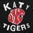 Close-up view of Katy High School Tigers Black Classic Unisex Hoodie 228