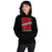 Woman wearing Lake Travis High School Cavaliers Black Classic Unisex Hoodie 241