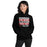 Woman wearing Lake Travis High School Cavaliers Black Classic Unisex Hoodie 238