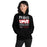 Woman wearing Langham Creek High School Lobos Black Classic Unisex Hoodie 240