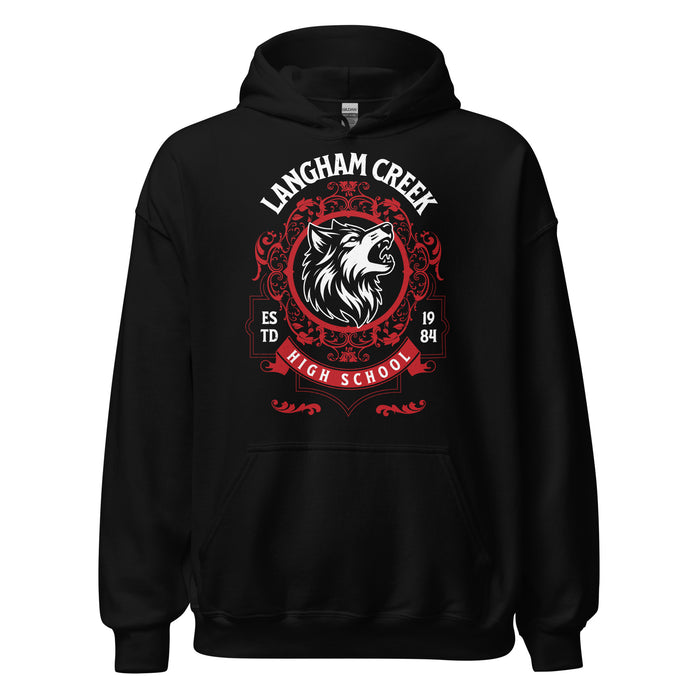 Langham Creek High School Lobos Black Classic Unisex Hoodie 227