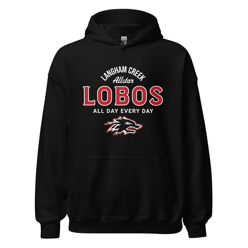 Langham Creek High School Lobos Black Classic Unisex Hoodie 040