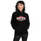 Woman wearing Langham Creek High School Lobos Black Classic Unisex Hoodie 009