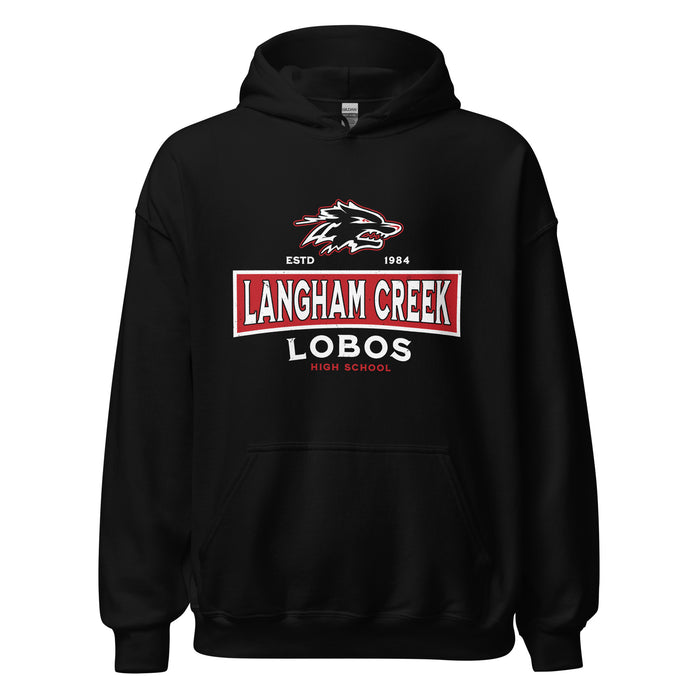 Langham Creek High School Lobos Black Classic Unisex Hoodie 202