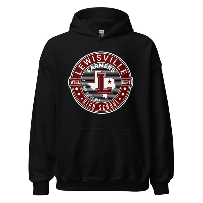 Lewisville High School Farmers Black Classic Unisex Hoodie 224