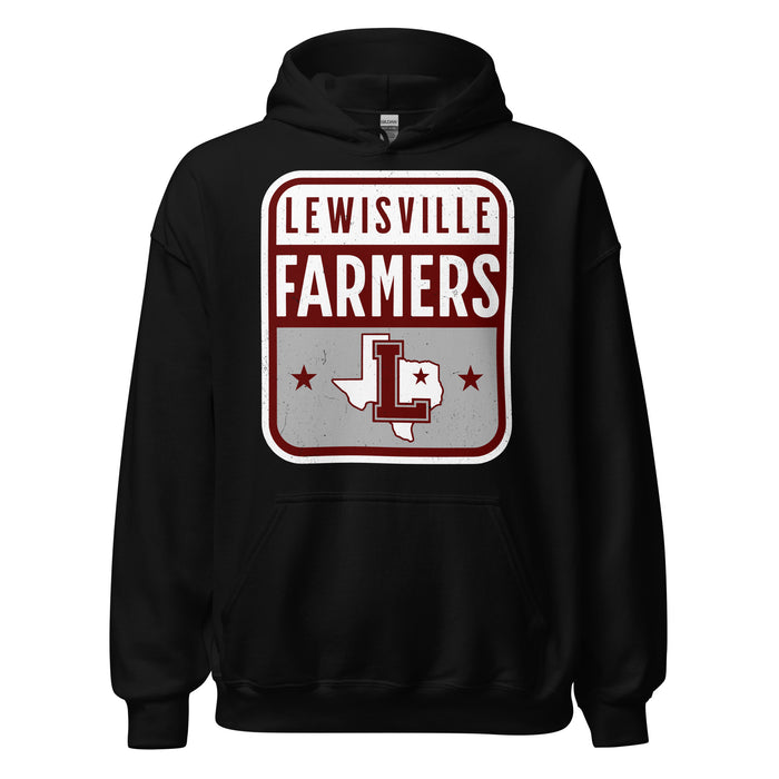 Lewisville High School Farmers Black Classic Unisex Hoodie 001