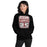 Woman wearing Lewisville High School Farmers Black Classic Unisex Hoodie 001