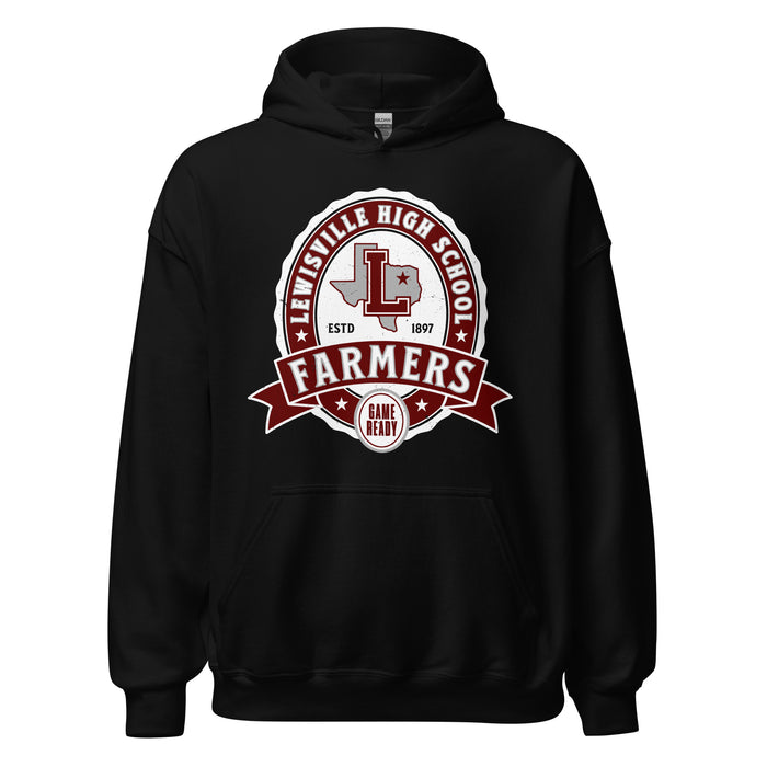 Lewisville High School Farmers Black Classic Unisex Hoodie 212