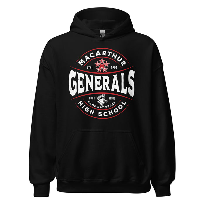 MacArthur High School Generals Black Classic Unisex Hoodie 218