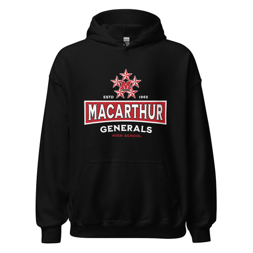 MacArthur High School Generals Black Classic Unisex Hoodie 202