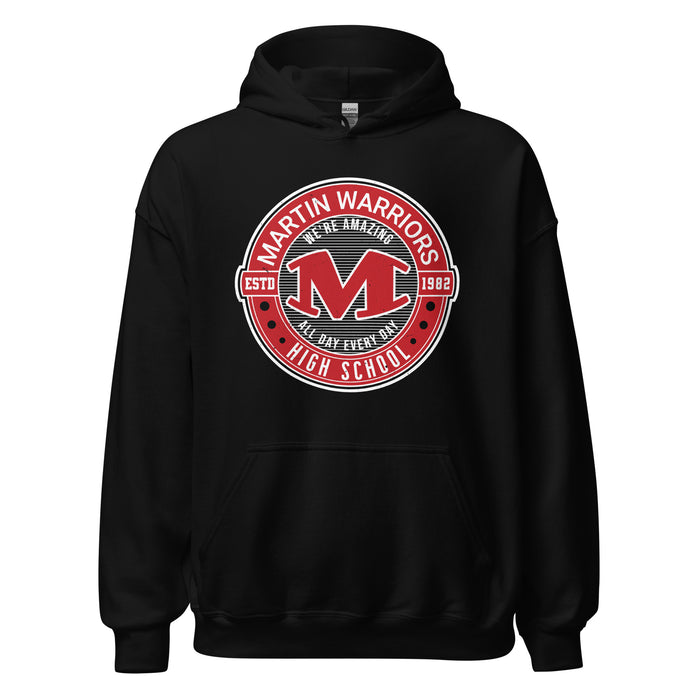 Martin High School Warriors Black Classic Unisex Hoodie 224