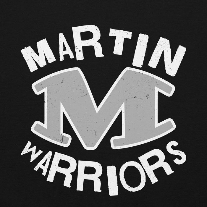 Close-up view of Martin High School Warriors Black Classic Unisex Hoodie 228