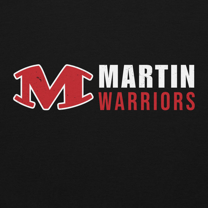 Close-up view of Martin High School Warriors Black Classic Unisex Hoodie 200