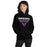 Woman wearing Morton Ranch High School Mavericks Black Classic Unisex Hoodie 003