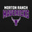 Close-up view of Morton Ranch High School Mavericks Black Classic Unisex Hoodie 234