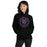 Woman wearing Morton Ranch High School Mavericks Black Classic Unisex Hoodie 214
