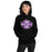 Woman wearing Morton Ranch High School Mavericks Black Classic Unisex Hoodie 011