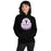 Woman wearing Morton Ranch High School Mavericks Black Classic Unisex Hoodie 219