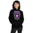 Woman wearing Morton Ranch High School Mavericks Black Classic Unisex Hoodie 204