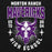 Close-up view of Morton Ranch High School Mavericks Black Classic Unisex Hoodie 204