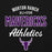 Close-up view of Morton Ranch High School Mavericks Black Classic Unisex Hoodie 034