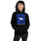 Woman wearing New Caney High School Eagles Black Classic Unisex Hoodie 236