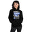 Woman wearing New Caney High School Eagles Black Classic Unisex Hoodie 232